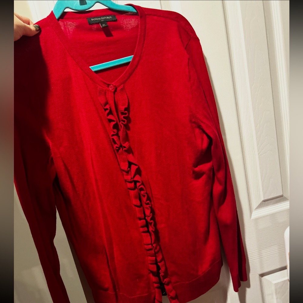 Long sleeve XL banana republic red cardigan